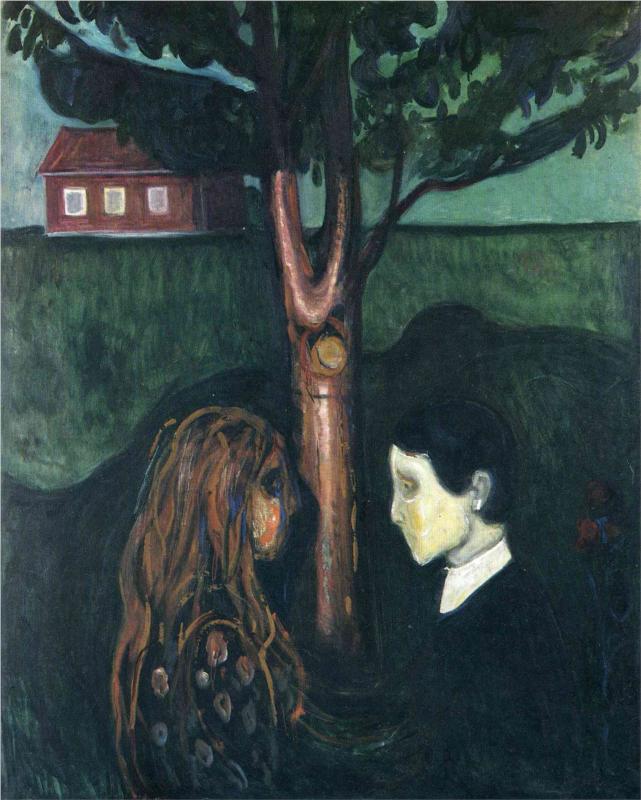 Eye in Eye, 1894 - Edvard Munch Painting